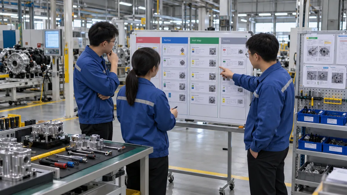制造业管理改善按方案调整后的场景示意