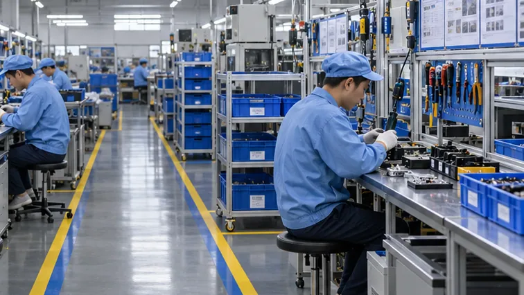 电子制造同一场景按方案调整后的局部示意